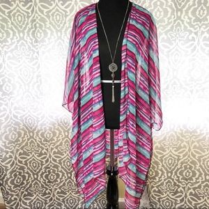 Gorgeous Alisa M striped Kimono size 3X